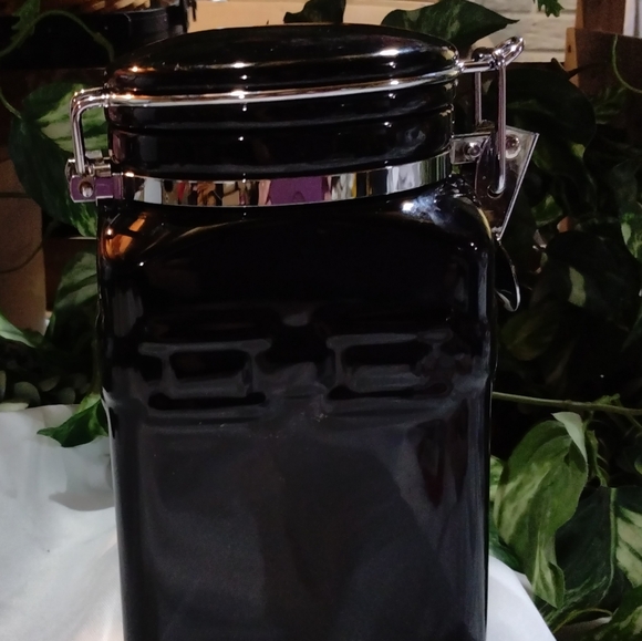 LONGABERGER EBONY COFFEE CANISTER - Picture 3 of 5